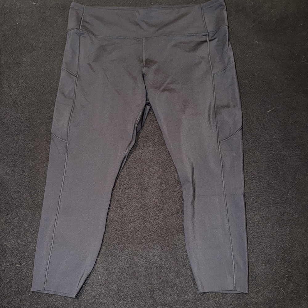 Lululemon Fast Free Black Leggings 24" Inseam Women's Size 20